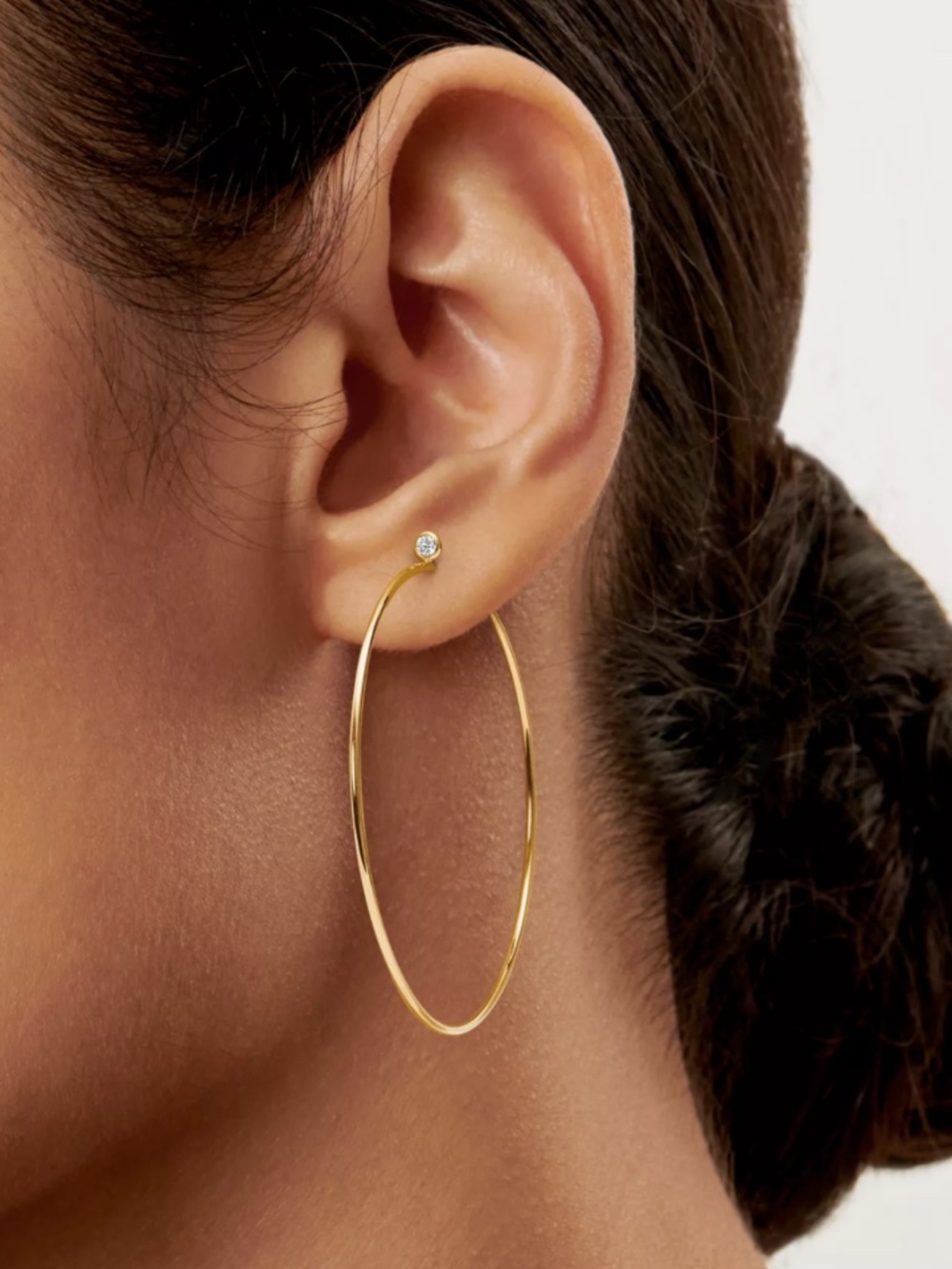 Single Tiffany Gold Hoop - Size Large